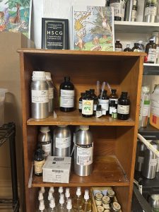 bottles on the shelf